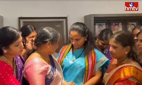 MLC Kavitha Home Is In A Frenzy MLC Kavitha Home Is In A Frenzy