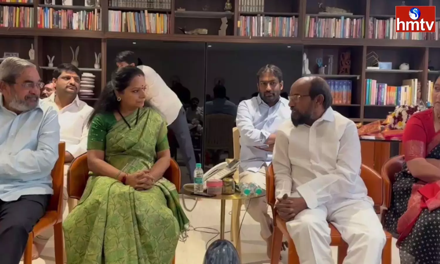 MLC Kavitha Met R Krishnaiah MLC Kavitha Met R Krishnaiah