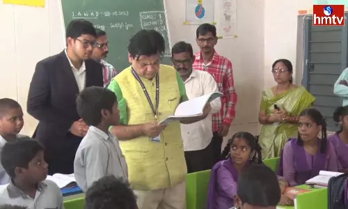 Inspection By Principal Secretary Of Education Department In Vizianagaram District