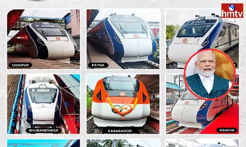 Prime Minister Modi Flags 9 Vande Bharat Express Trains