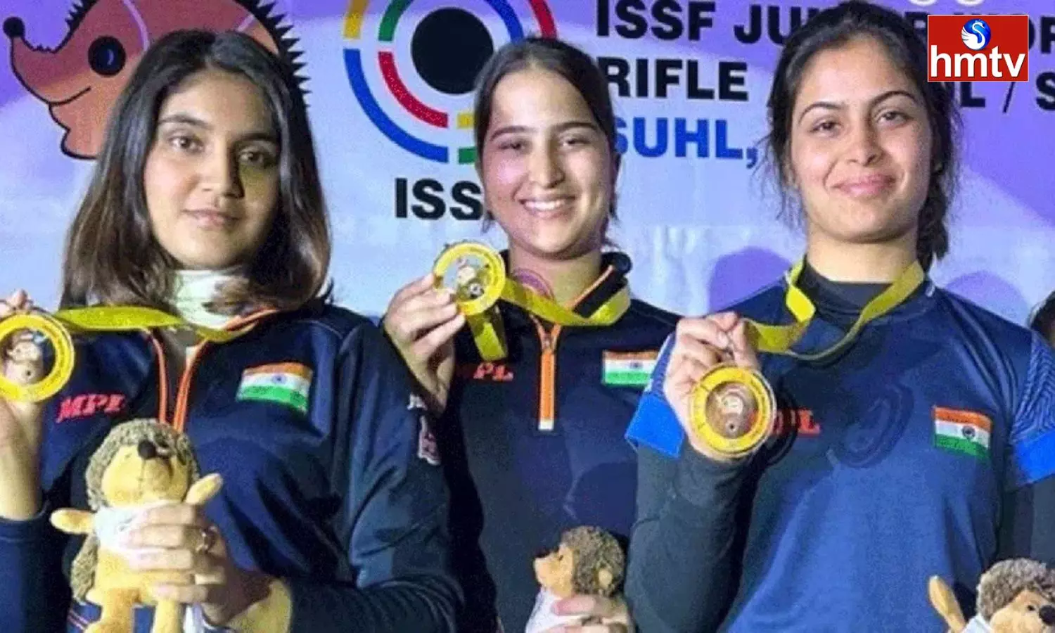 India Wins Gold Medal In Womens 25m Pistol Team Event