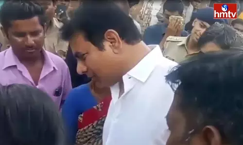 Minister KTR had Jokes with Children in Rajanna Sircilla District