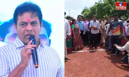 SBIT Minister KTR Inaugurated KMC Sports Park On Engineering College Road