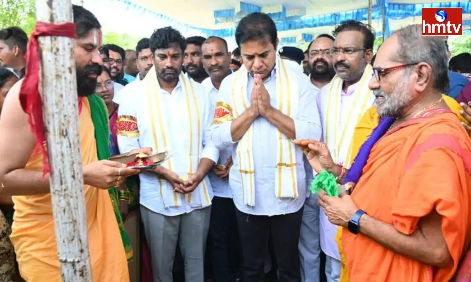 Minister Ktr Lays Foundation Stone For Oil Palm Factory In Mandamarri