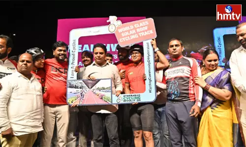 Minister KTR Inaugurated the Cycle Track at Narsingi