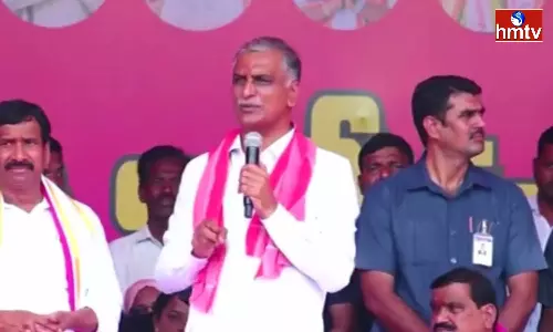 CM KCR Will Announce Manifesto At Warangal Sabha Says Harish Rao