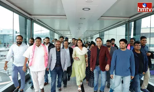 MLC Kavitha Reached in London MLC Kavitha Reached in London
