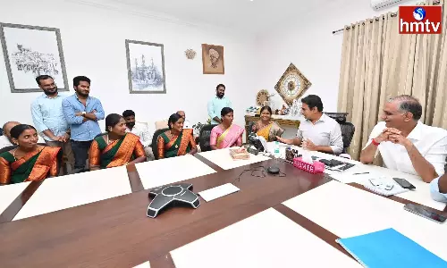 Ministers KTR and Harish Rao Released The Song Ministers KTR and Harish Rao Released The Song