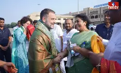 Rahul Gandhi And Priyanka Gandhi Reached Begumpet