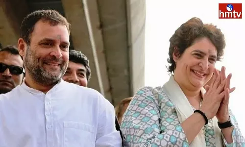 Rahul and Priyanka Gandhi for Telangana Today