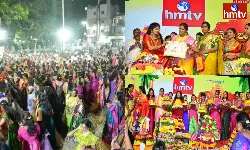 hmtv has Organised Mega Bathukamma Sambaram in Alwal