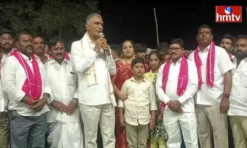 Harish Rao participated Dussehra celebrations in Siddipet