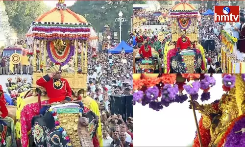 CM Siddaramaiah And DK Shivakumar Attended Jamboo Savari CM Siddaramaiah And DK Shivakumar Attended Jamboo Savari