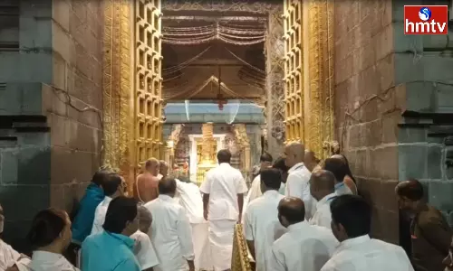 After the Lunar Eclipse the Doors of the Tirumala Temple opened
