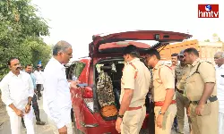 Police Inspecting Minister Harish Rao Convoy