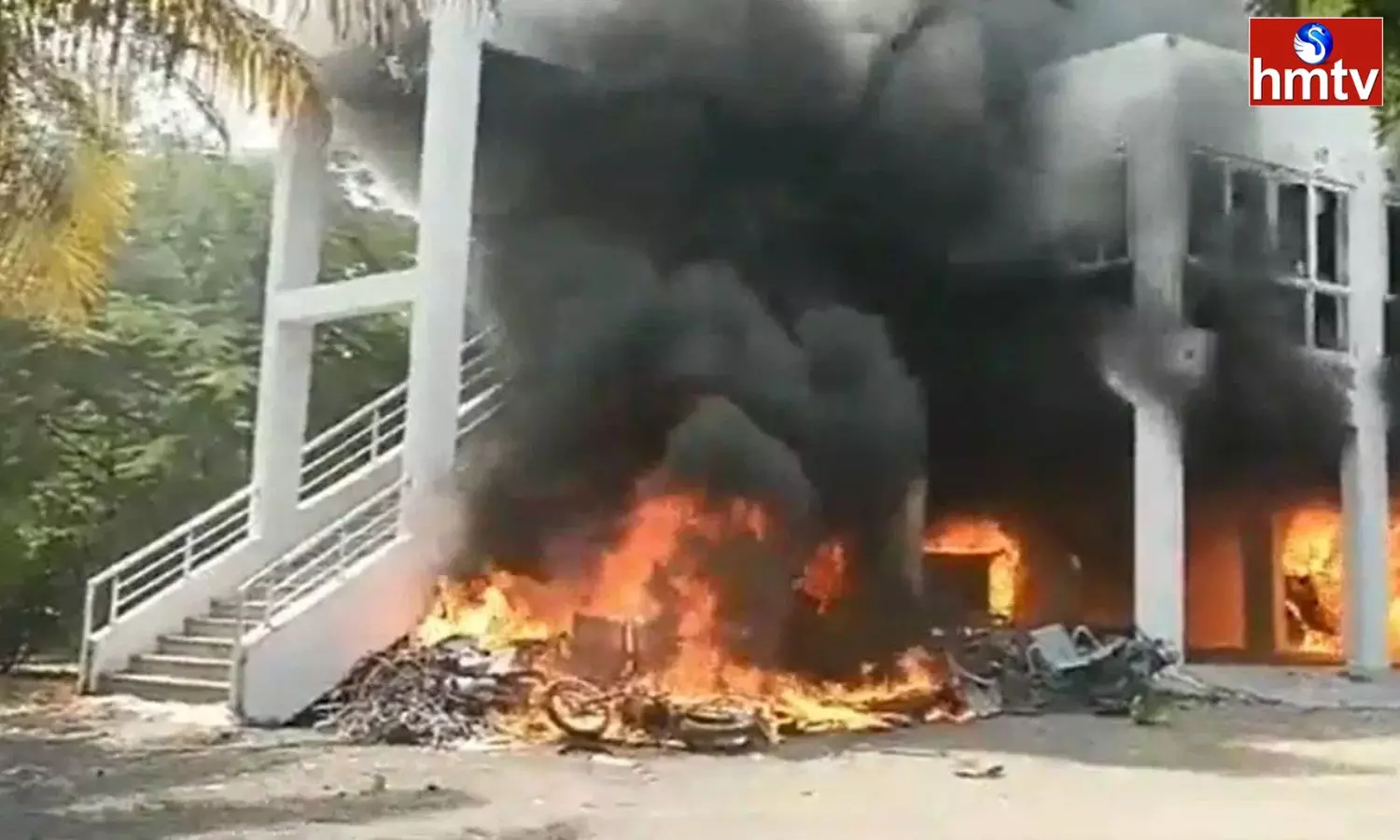 Maratha Quota Violence house of  MLA Prakash Solanki Set on Fire