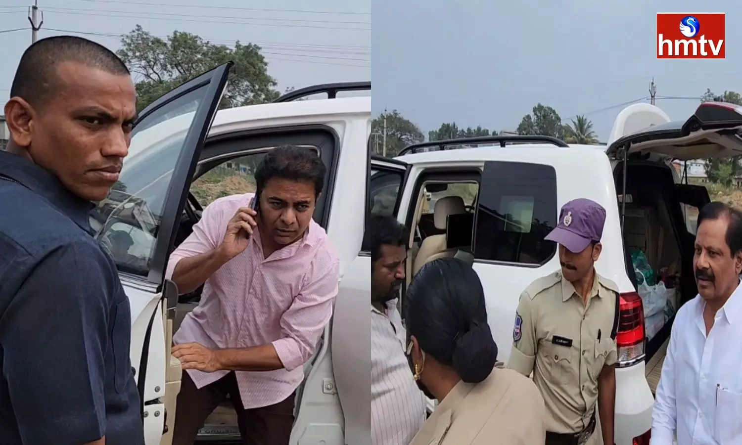 Police Checked The Convoy Of Minister KTR Police Checked The Convoy Of Minister KTR