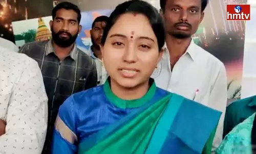 BJP MLA Candidate Boga Shravani Is Campaigning In Jagtial Constituency
