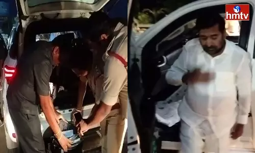 Inspection of Minister Jagadish Reddy Convoy Near Suryapet