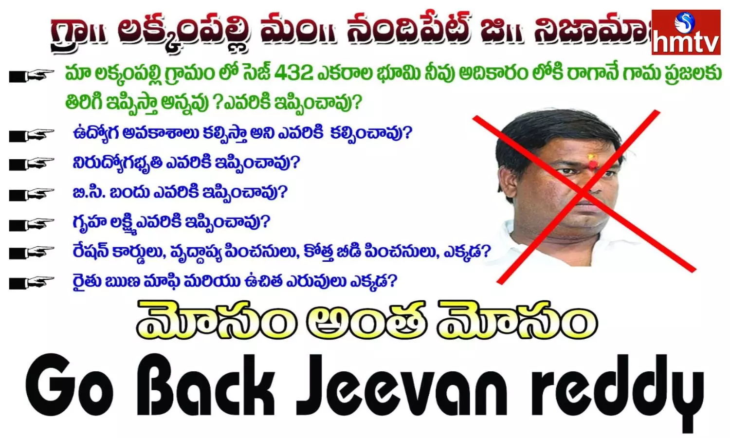 Protest Against Jeevan Reddy At Armur