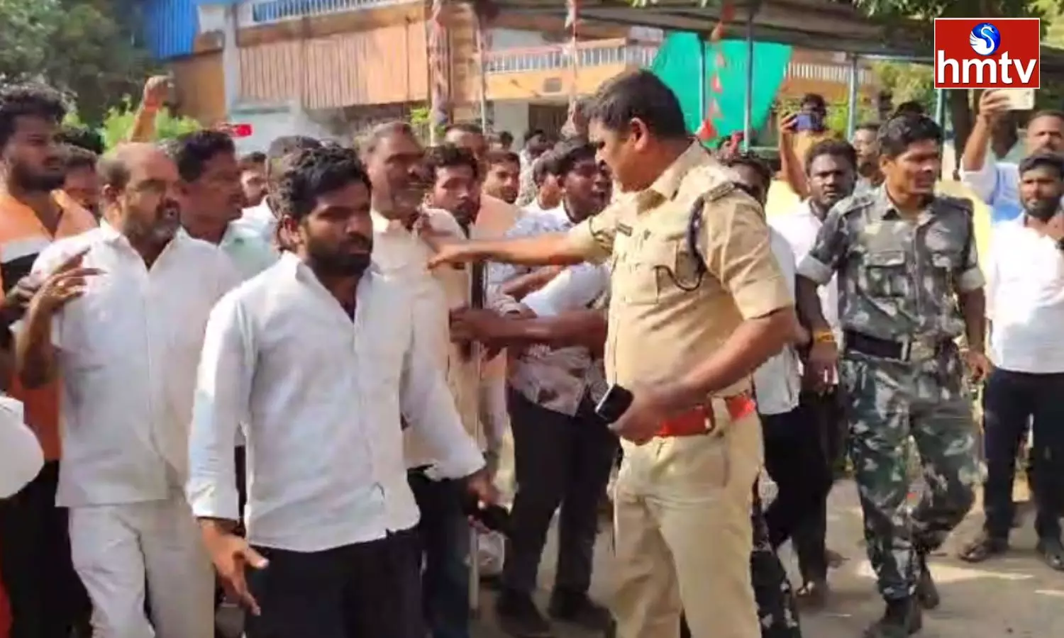 Police Baton Charge in Sangareddy