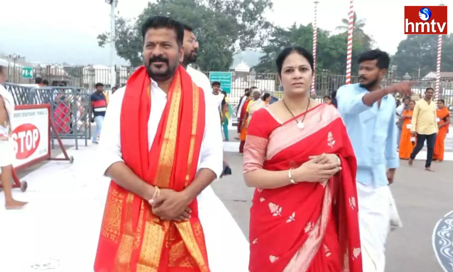 Revanth Reddy Couple visited Tirumala Temple