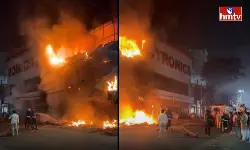 Fire Accident at BAJAJ Electronics Showroom Shalibanda