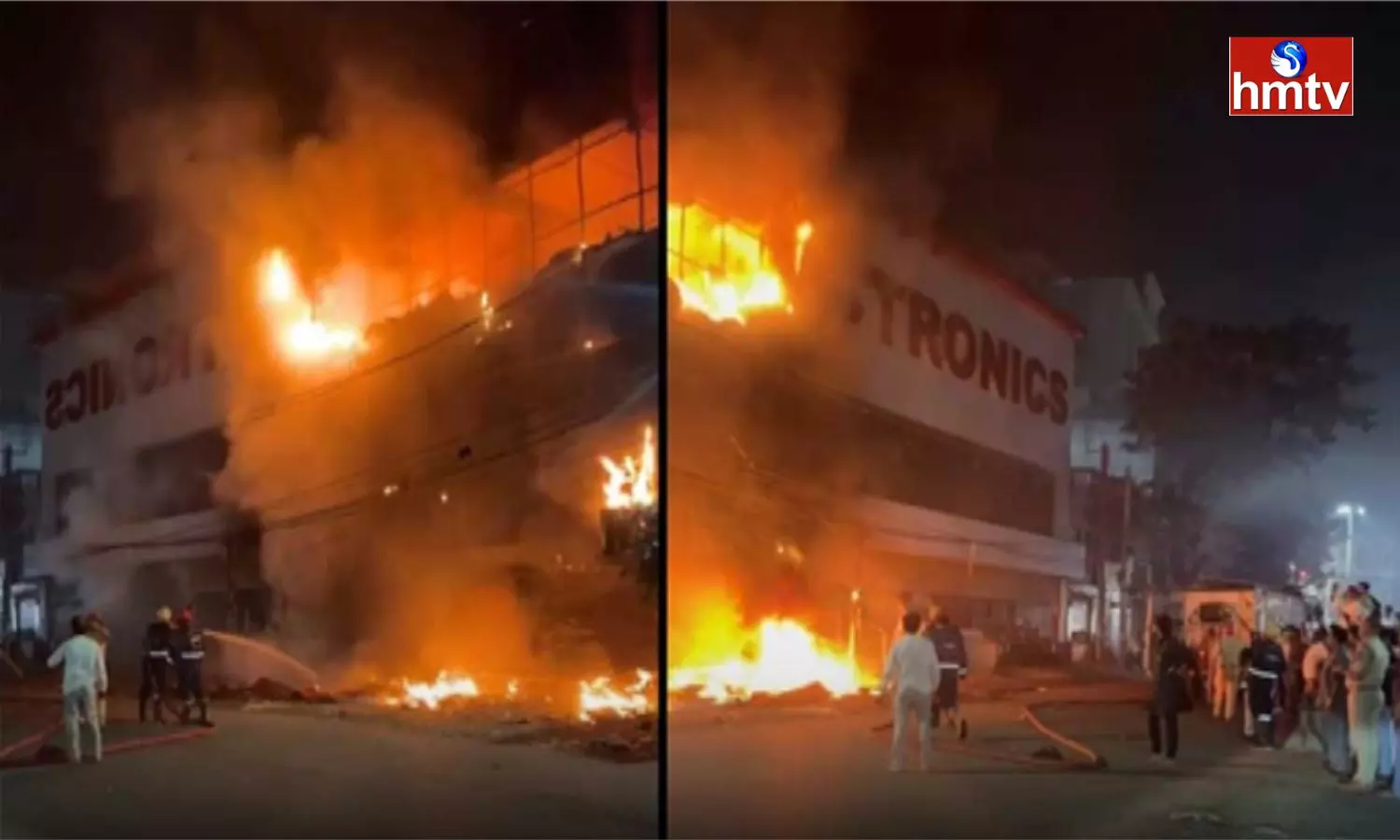 Fire Accident at BAJAJ Electronics Showroom Shalibanda Fire Accident at BAJAJ Electronics Showroom Shalibanda