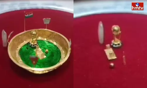 A Golden World Cup Specimen The Size Of A Grain Of Rice