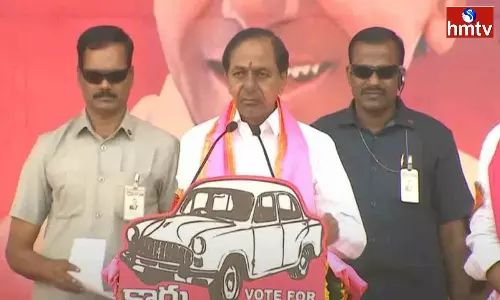 Cm Kcr Participate In Kollapur Praja Ashirwada Sabha