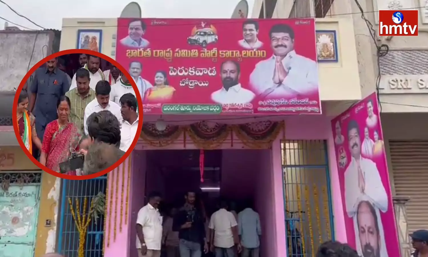 Congress Candidate Konda Surekha Went To BRS Office To Ask Votes In Warangal