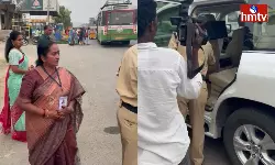 Police Inspects MLC Kavitha Car in Armur