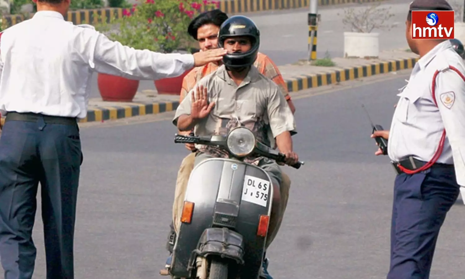 Challan for Not Wearing Helmet with Properly Tied Strip Check Traffic