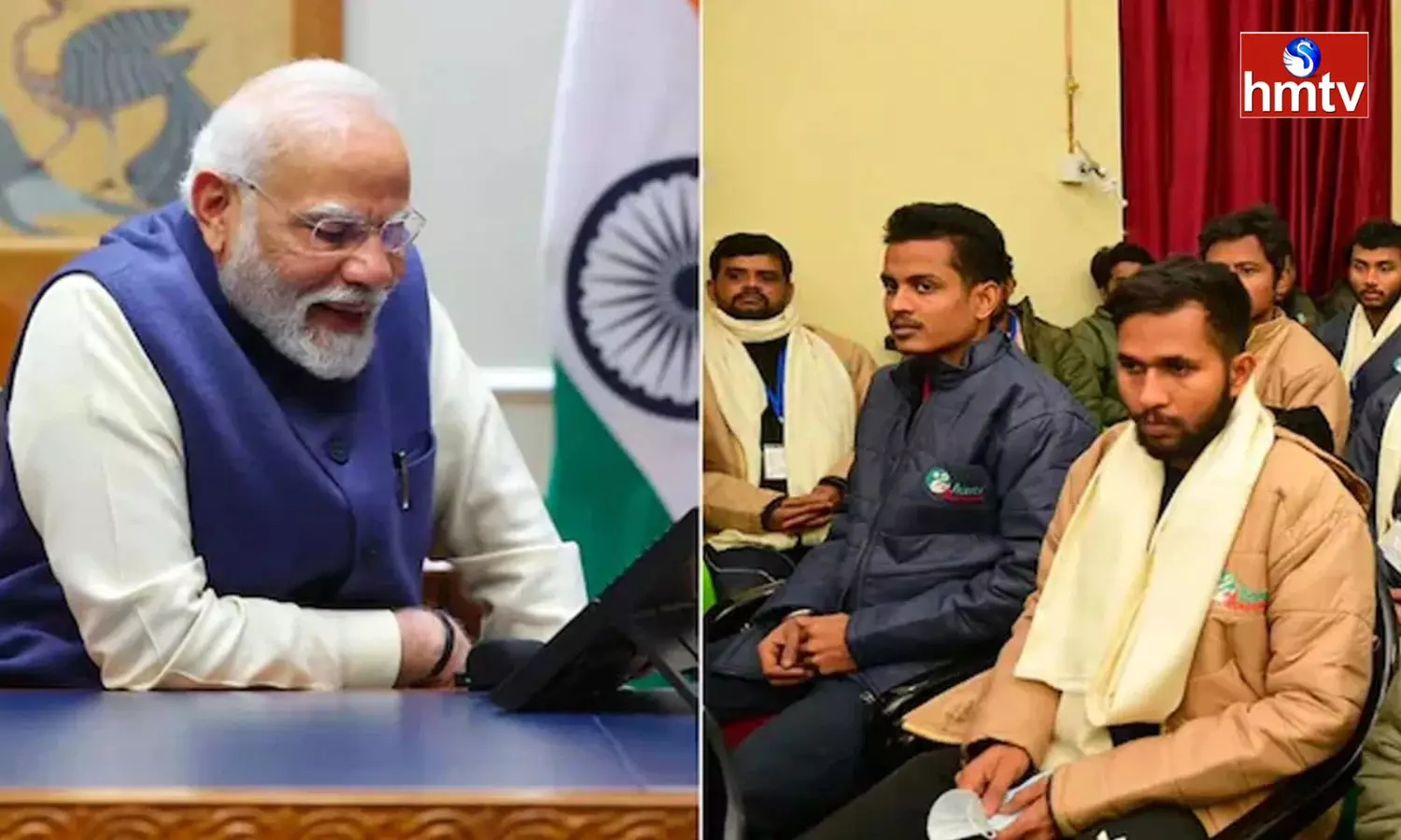 Modi Enquired About The Health Of The Workers