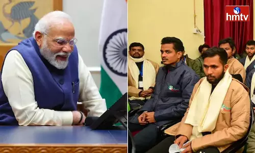 Modi Enquired About The Health Of The Workers