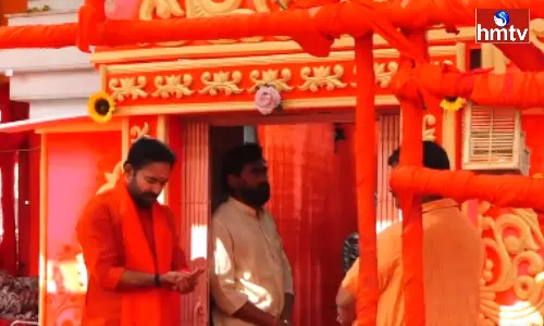 Kishan Reddy Visited Goddess Bhagyalakshmi At Charminar Kishan Reddy Visited Goddess Bhagyalakshmi At Charminar