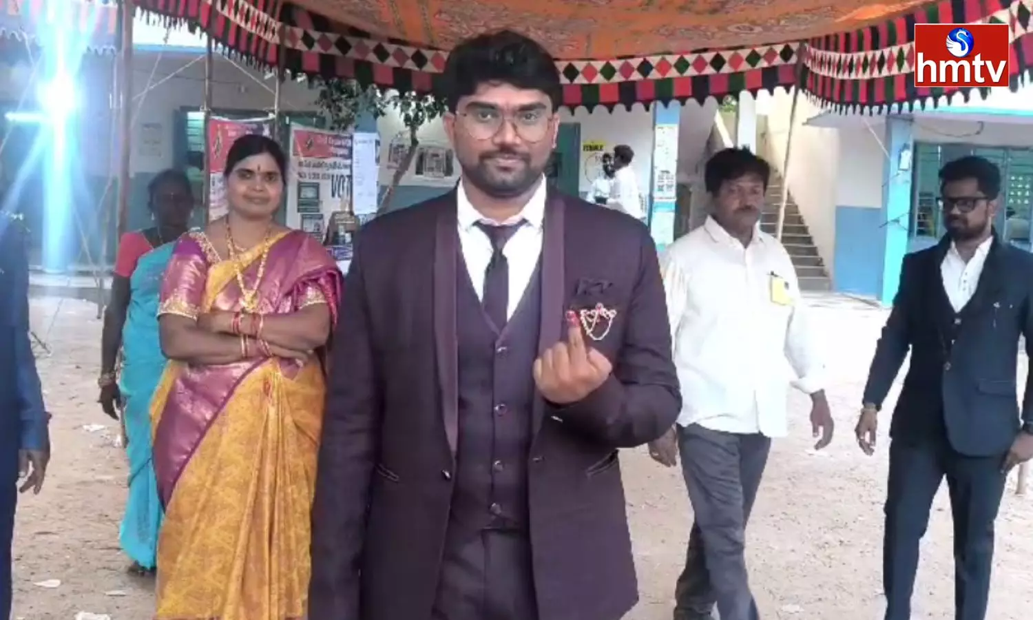 New Groom Cast His Vote In Khammam