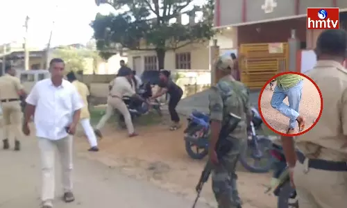 Police Lathi Charge In Nizamabad