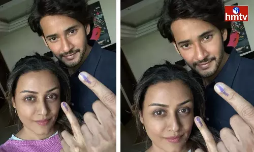 Mahesh Babu votes in Jubilee Hills Public School