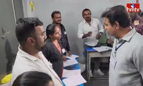 KTR visit Polling Stations In Sircilla