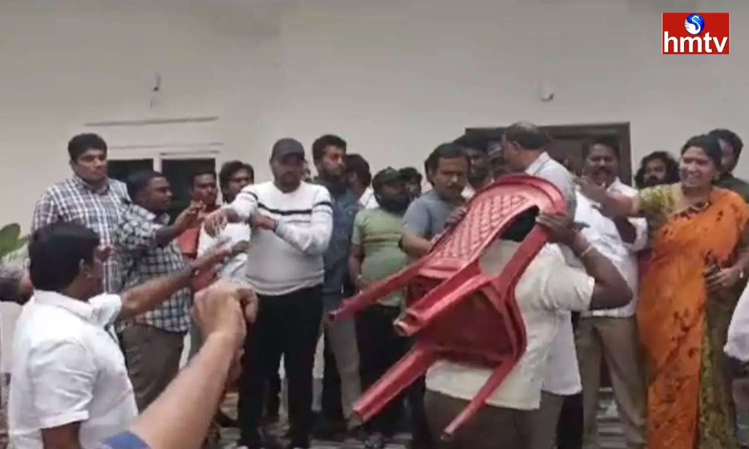 Tension At TNGO Office In Khammam Tension At TNGO Office In Khammam