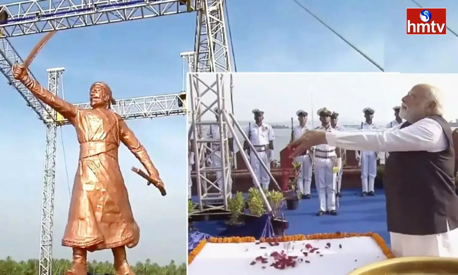 Modi unveiled Chhatrapati Shivaji statue in Maharashtra