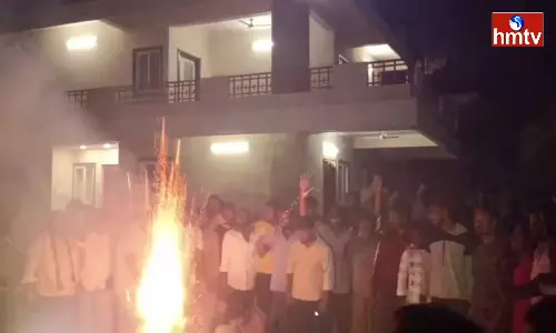 Celebrations at Revanth Reddy Village Kondareddypally Celebrations at Revanth Reddy Village Kondareddypally