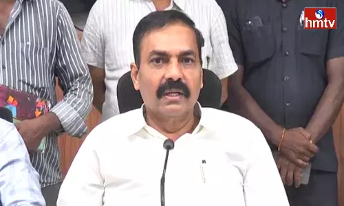 Minister Kakani review with Nellore district officials Minister Kakani review with Nellore district officials