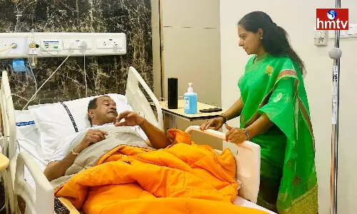 MLC Kavitha Talk With Minister Komatireddy Venkat Reddy In Hospital MLC Kavitha Talk With Minister Komatireddy Venkat Reddy In Hospital