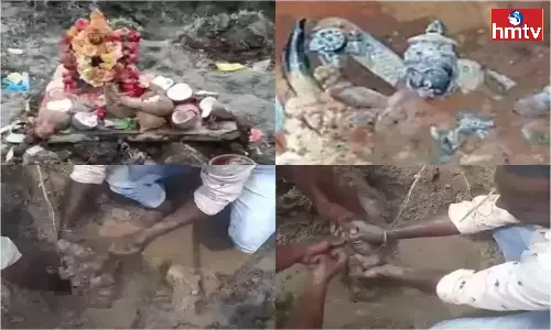 Ammavari Ancient Idol Found In A Land Near Sugalimetta Nandyal District