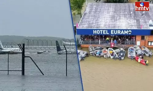 Australia Queensland Flood Airport Aeroplane Submerged Due To Heavy Rains