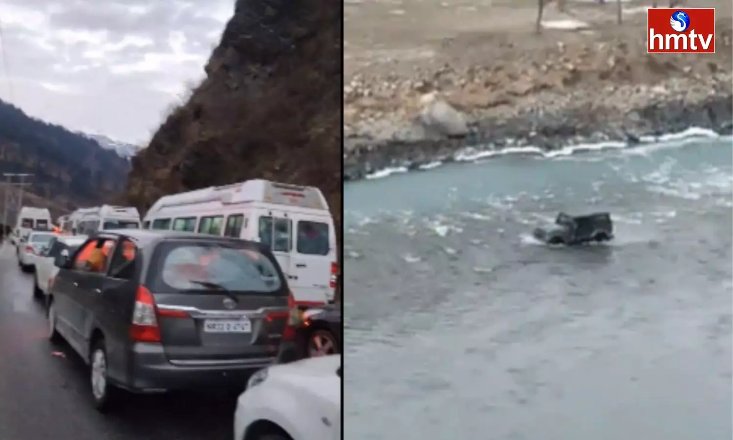 Tourist Drives Mahindra Thar Through River In Lahaul To Skip Himachal Traffic