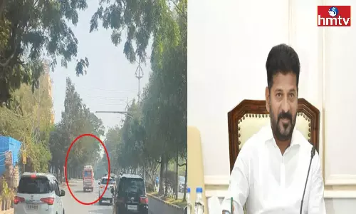 CM Revanth Reddy Convoy Gives way to Ambulance
