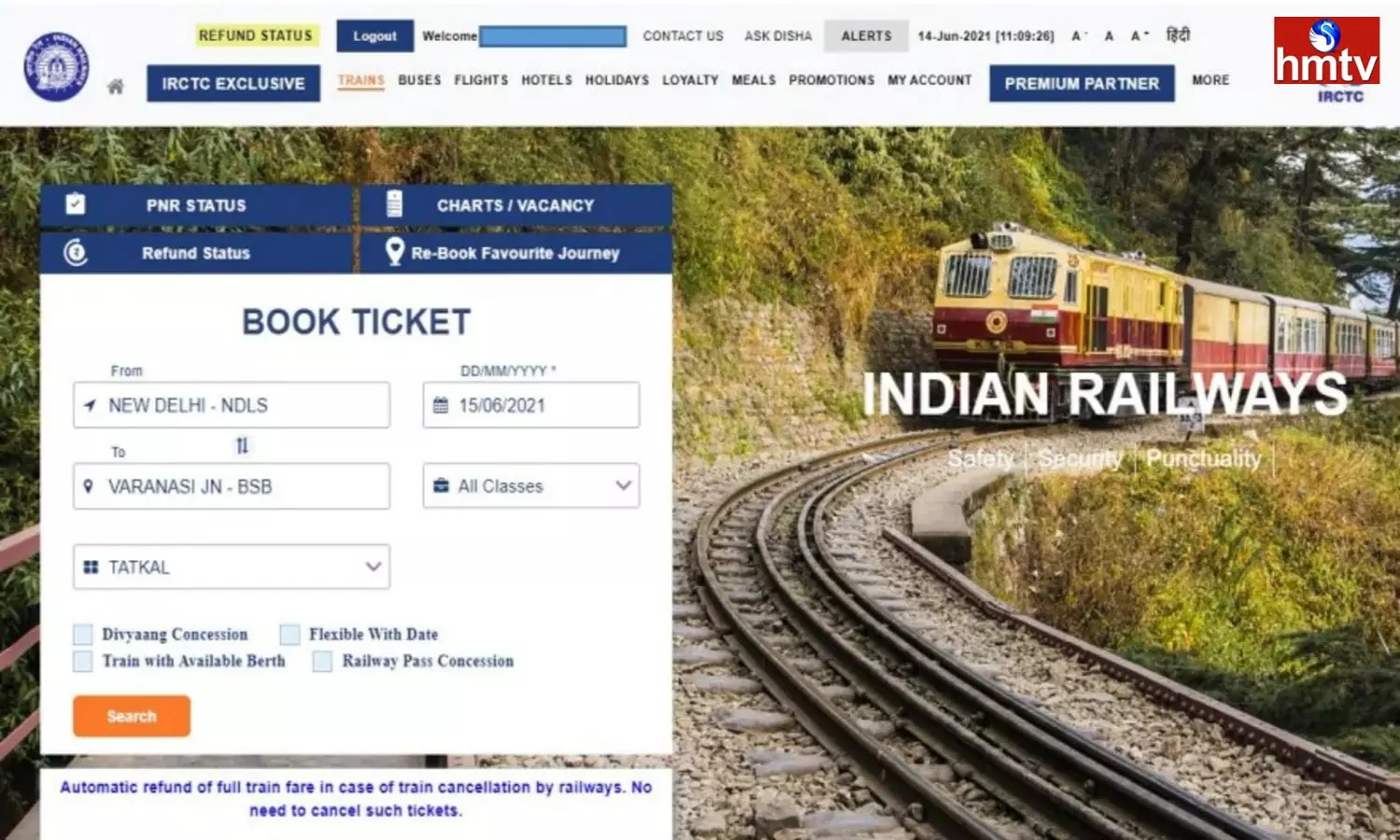 IRCTC Tatkal Ticket Cancelation and check Refund amount know Indian Railway Rules and Conditions